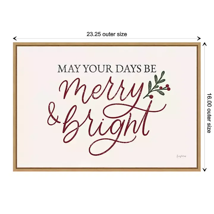 May Your Days Be Merry Framed Canvas Art Print