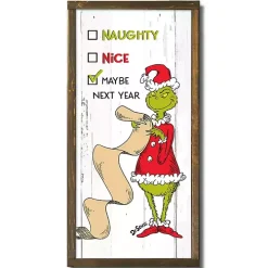 Maybe Next Year Grinch Wall Plaque