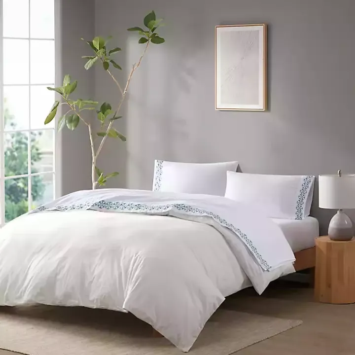 Medallion Hem Microfiber 4-pc. Full Sheet Set