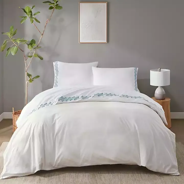 Medallion Hem Microfiber 4-pc. Full Sheet Set