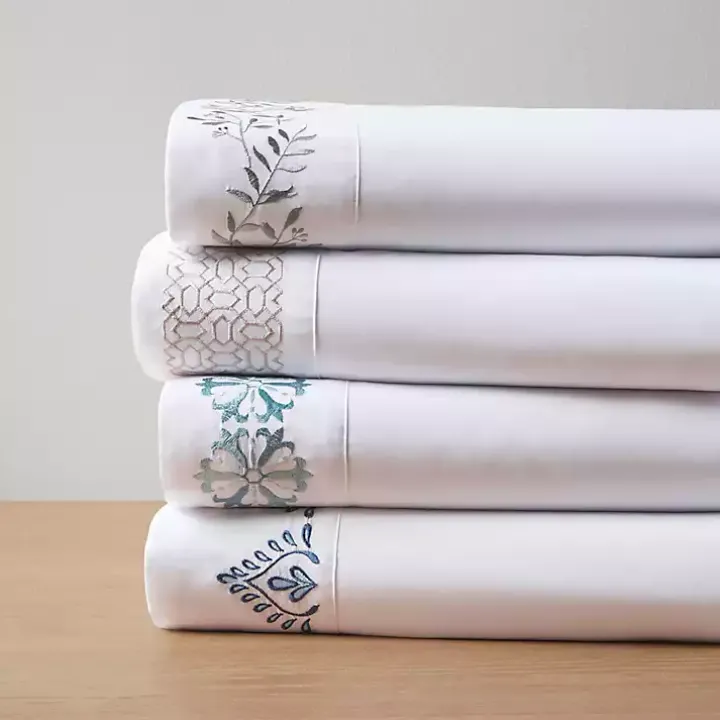 Medallion Hem Microfiber 4-pc. Full Sheet Set