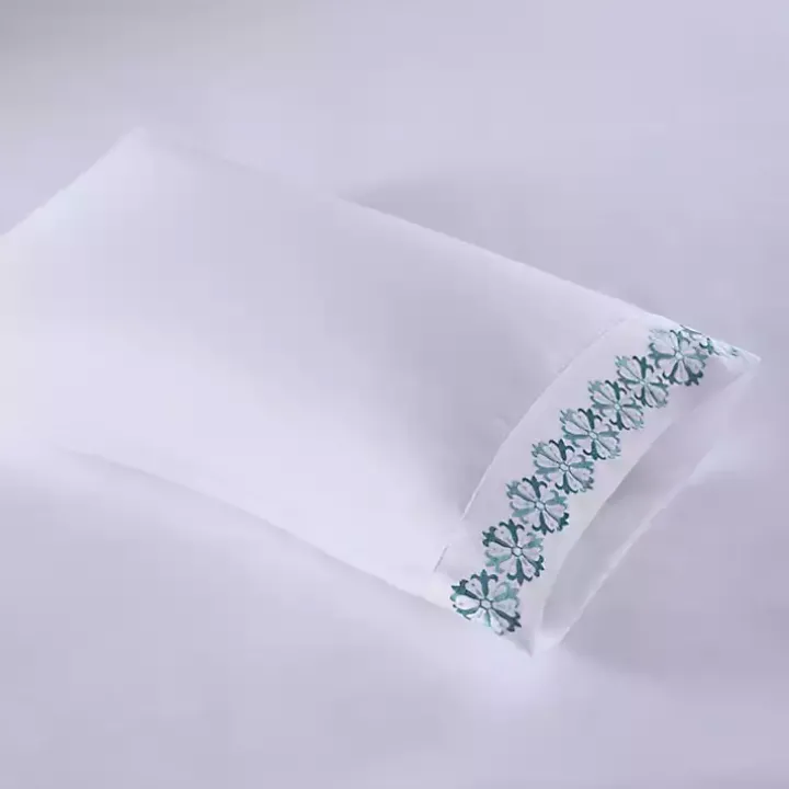 Medallion Hem Microfiber 4-pc. Full Sheet Set