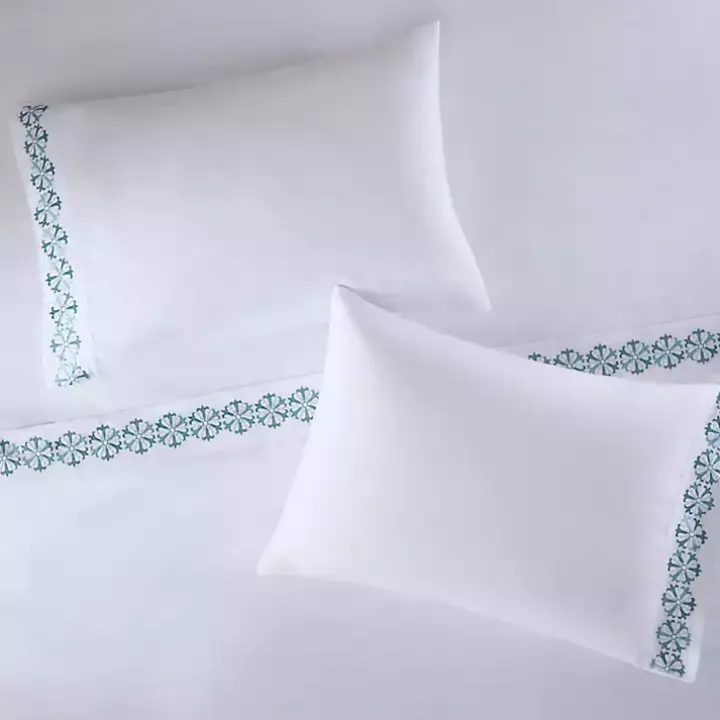 Medallion Hem Microfiber 4-pc. Full Sheet Set