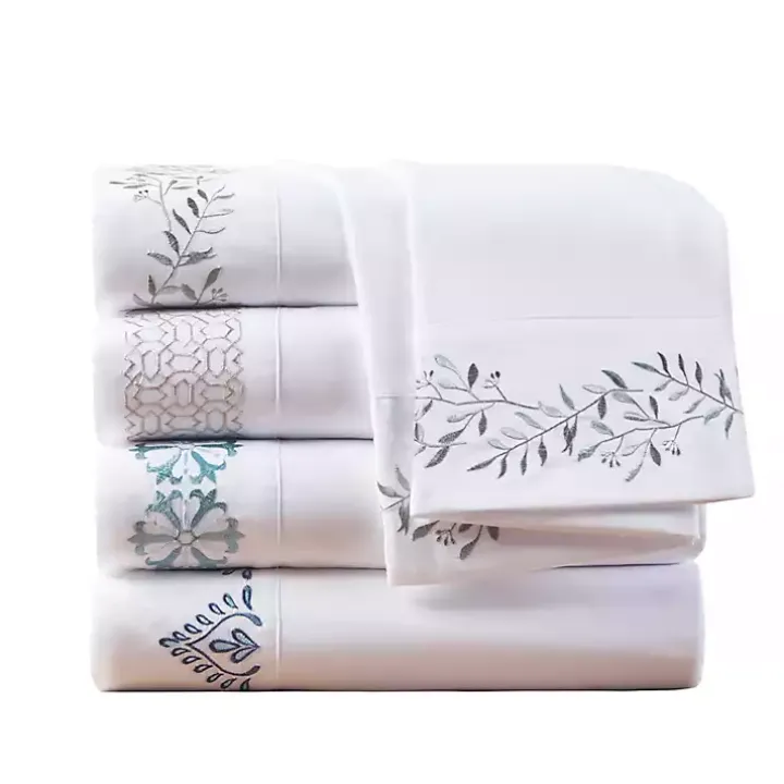 Medallion Hem Microfiber 4-pc. Full Sheet Set