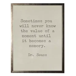 Memory Dr. Seuss Quote Framed Art Print