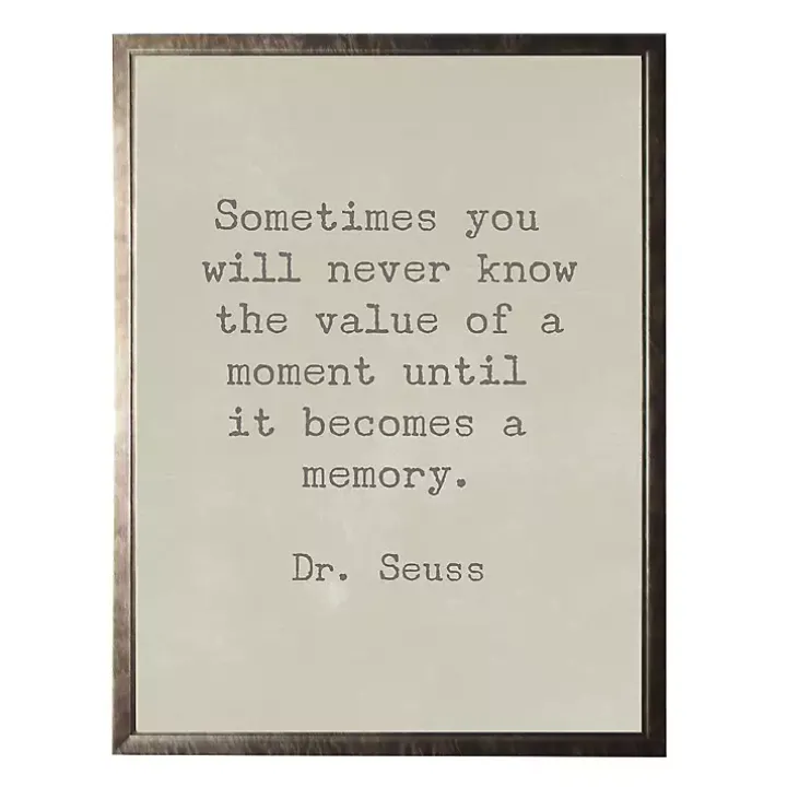 Memory Dr. Seuss Quote Framed Art Print