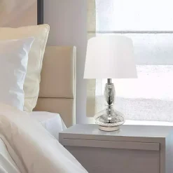 Mercury Glass Curvy Table Lamp