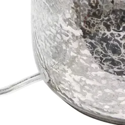 Mercury Hammered Glass White Shade Table Lamp