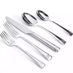 Mercutio Lines Stainless Steel 20-pc. Flatware Set