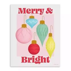 Merry & Bright Poster Canvas Print