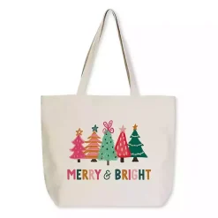 Merry & Bright Whimsy Wonderland Canvas Tote Bag