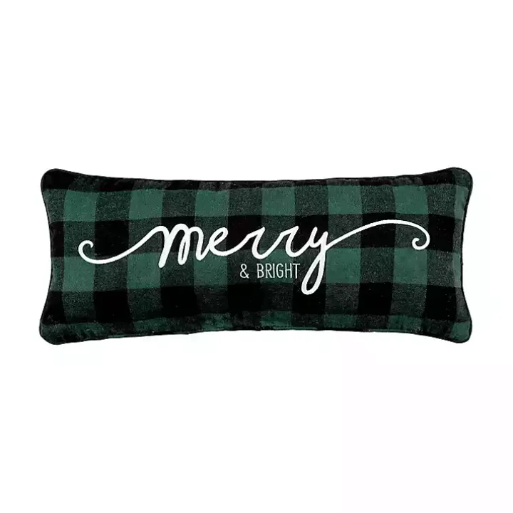 Merry and Bright Buffalo Check Lumbar Pillow
