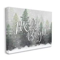 Merry and Bright Forest Canvas Wall Plaque