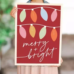 Merry and Bright Lights Wall Plaque