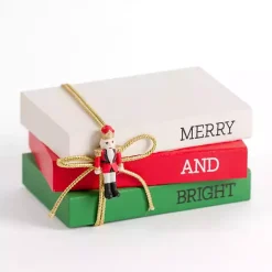 Merry and Bright Nutcracker Bookstack