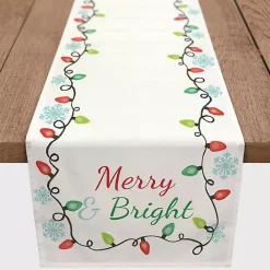 Merry and Bright with Lights Table Runner, 90 in.