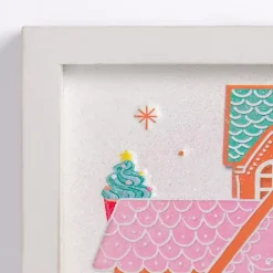 Merry Christmas Candy Village Wall Plaque