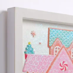 Merry Christmas Candy Village Wall Plaque