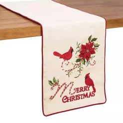 Merry Christmas Cardinals Table Runner
