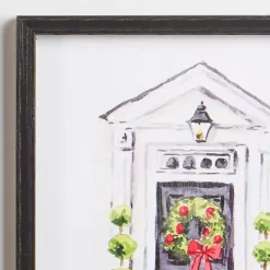 Merry Christmas Front Doorstep Framed Art Print