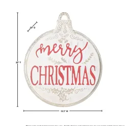 Merry Christmas Metal Ornament Wall Plaque