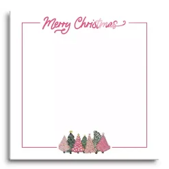 Merry Christmas Pink Trees Dry Erase Board