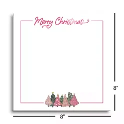 Merry Christmas Pink Trees Dry Erase Board
