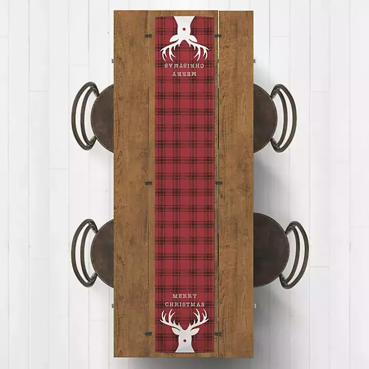 Merry Christmas Rudolf Table Runner