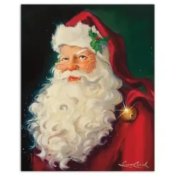 Merry Christmas Santa Portrait Canvas Art Print