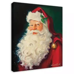 Merry Christmas Santa Portrait Canvas Art Print