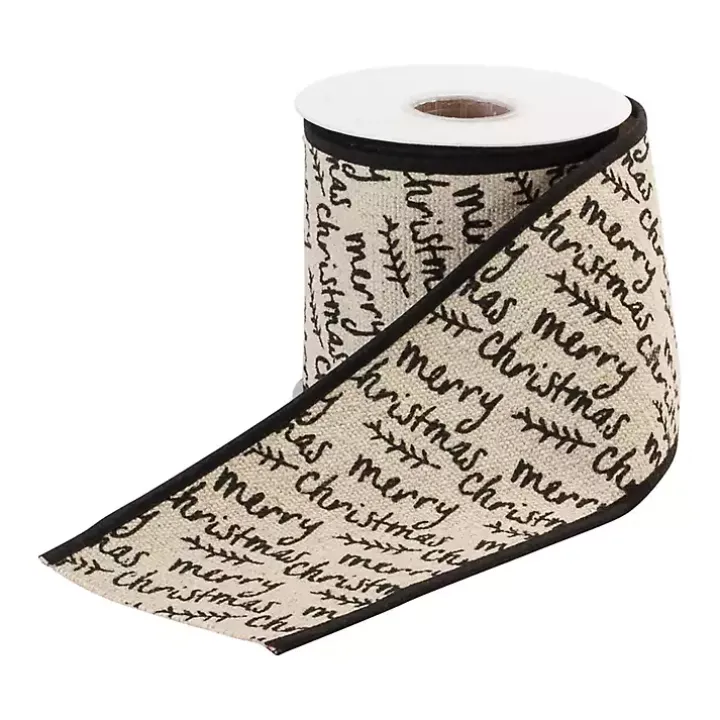 Merry Christmas Script 5 yard Christmas Ribbon