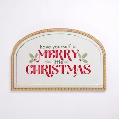 Merry Little Christmas Beaded Wall Plaque
