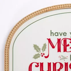 Merry Little Christmas Beaded Wall Plaque