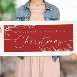 Merry Little Christmas Beaded Frame Wall Plaque