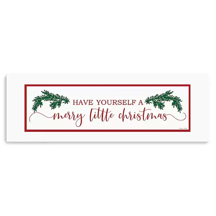 Merry Little Christmas Pine Canvas Print