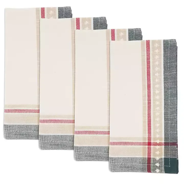 Merry Pines Cotton Napkins, Set of 4
