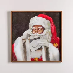 Merry Santa with Letter Framed Art Print