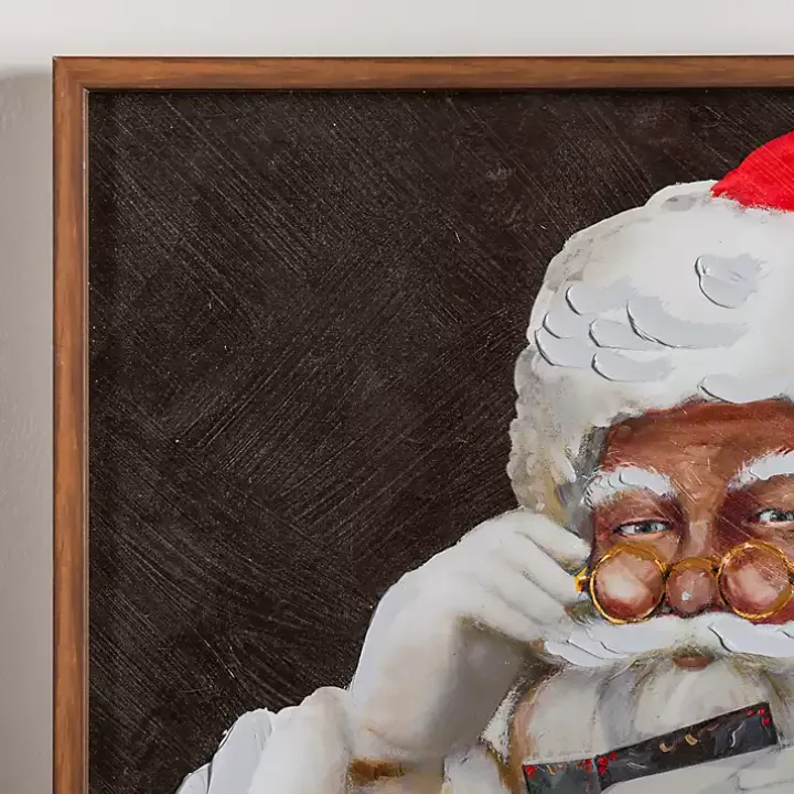 Merry Santa with Letter Framed Art Print