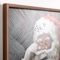 Merry Santa with Letter Framed Art Print