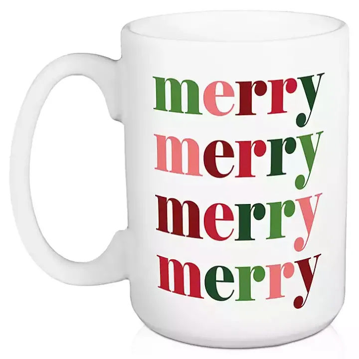 Merry Stripes Mugs, Set of 2