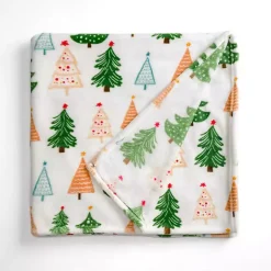 Merry Trees Plush Throw