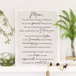 Message to Mom Canvas Wall Plaque