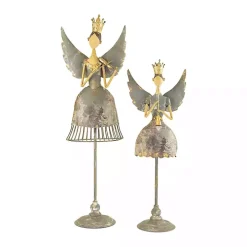 Metal Angels with Instruments, Set of 2