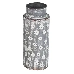Metal Floral Patterned Vase