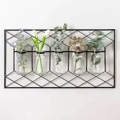 Metal Wire and Bottles Wall Plaque