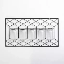 Metal Wire and Bottles Wall Plaque