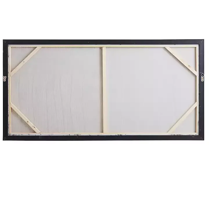 Metallic Gold Abstract Field Framed Canvas Print