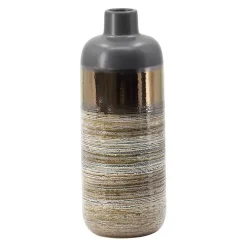 Metallic Gold and Gray Vase