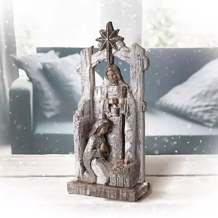 Metallic Holy Family Nativity