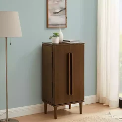 Mid-Century Modern Walnut Jewelry Armoire